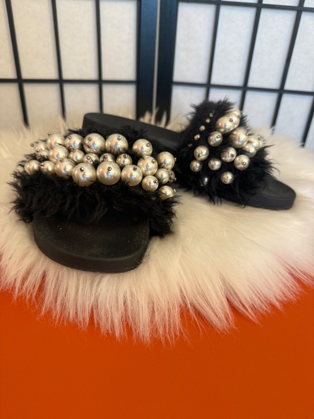Jeffrey Campbell Jova Pearl Slides - Picture 2 of 5